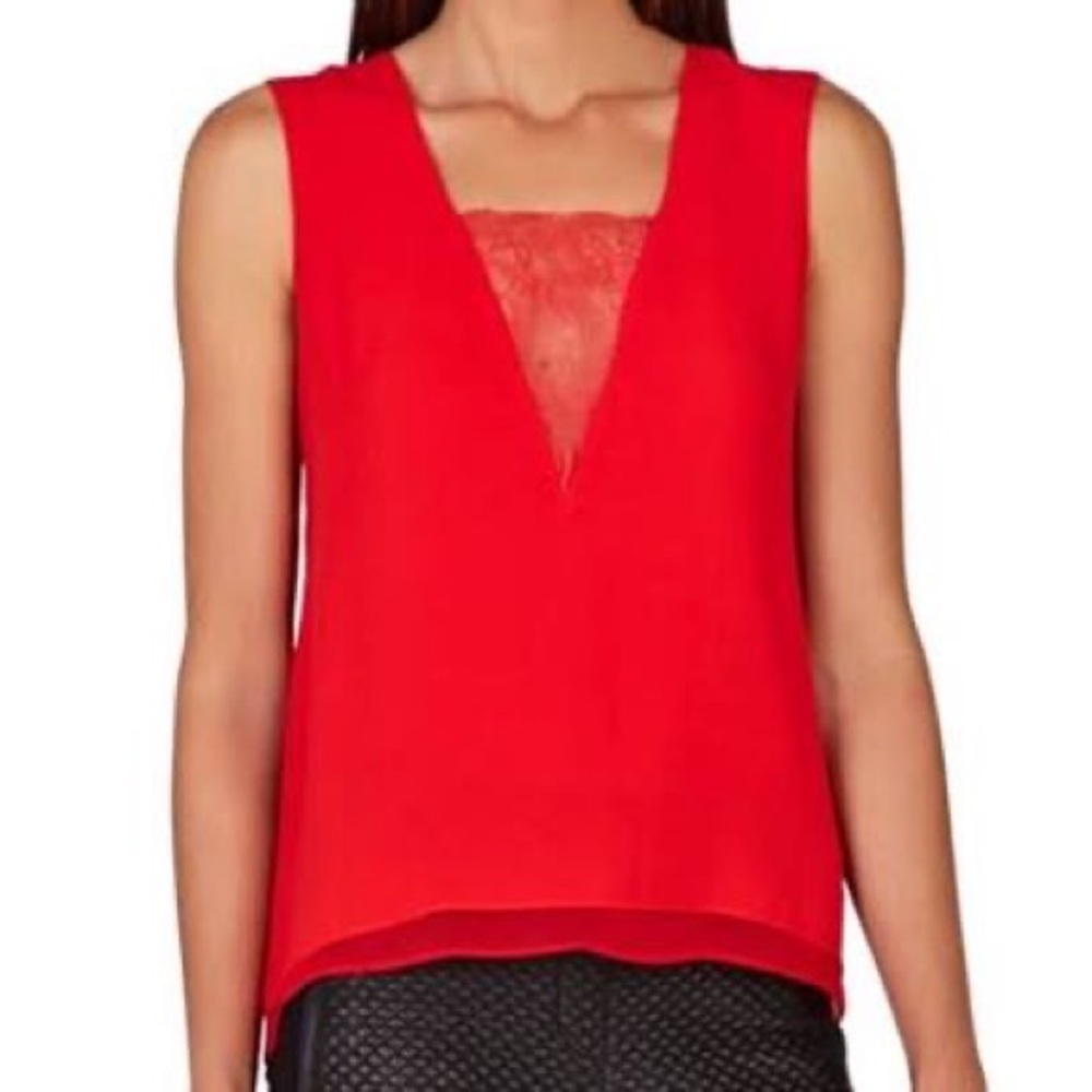 BCBGMAXAZRIA Mishelle Lace Insert Top